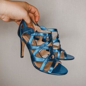 L.K.Bennett |‎ Blue Strappy High Heel 6 Italy